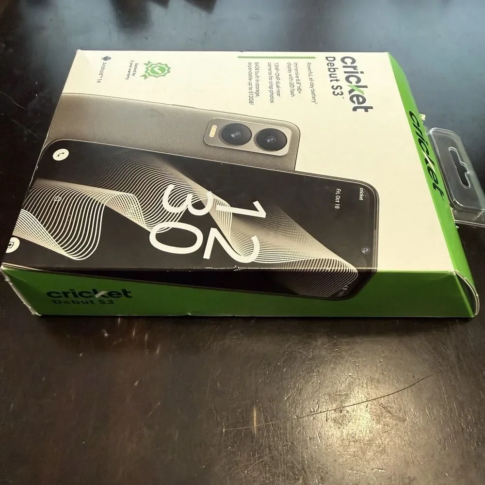 New Cricket Debut S3 - 5G LTE 64GB Charcoal Black - Cricket Wireless Locked